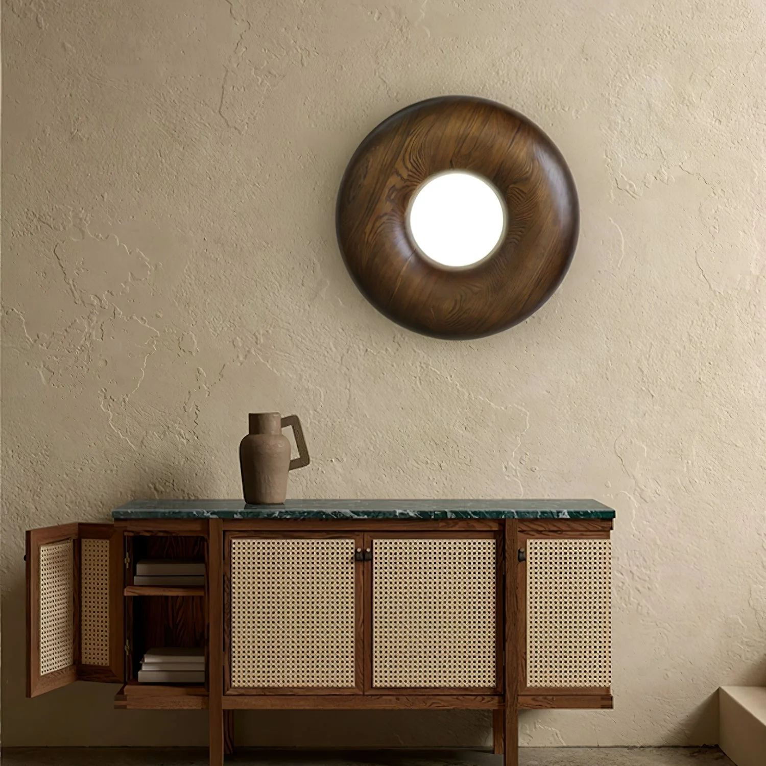 Zosora Organic Oak Flush Mount - Image 17