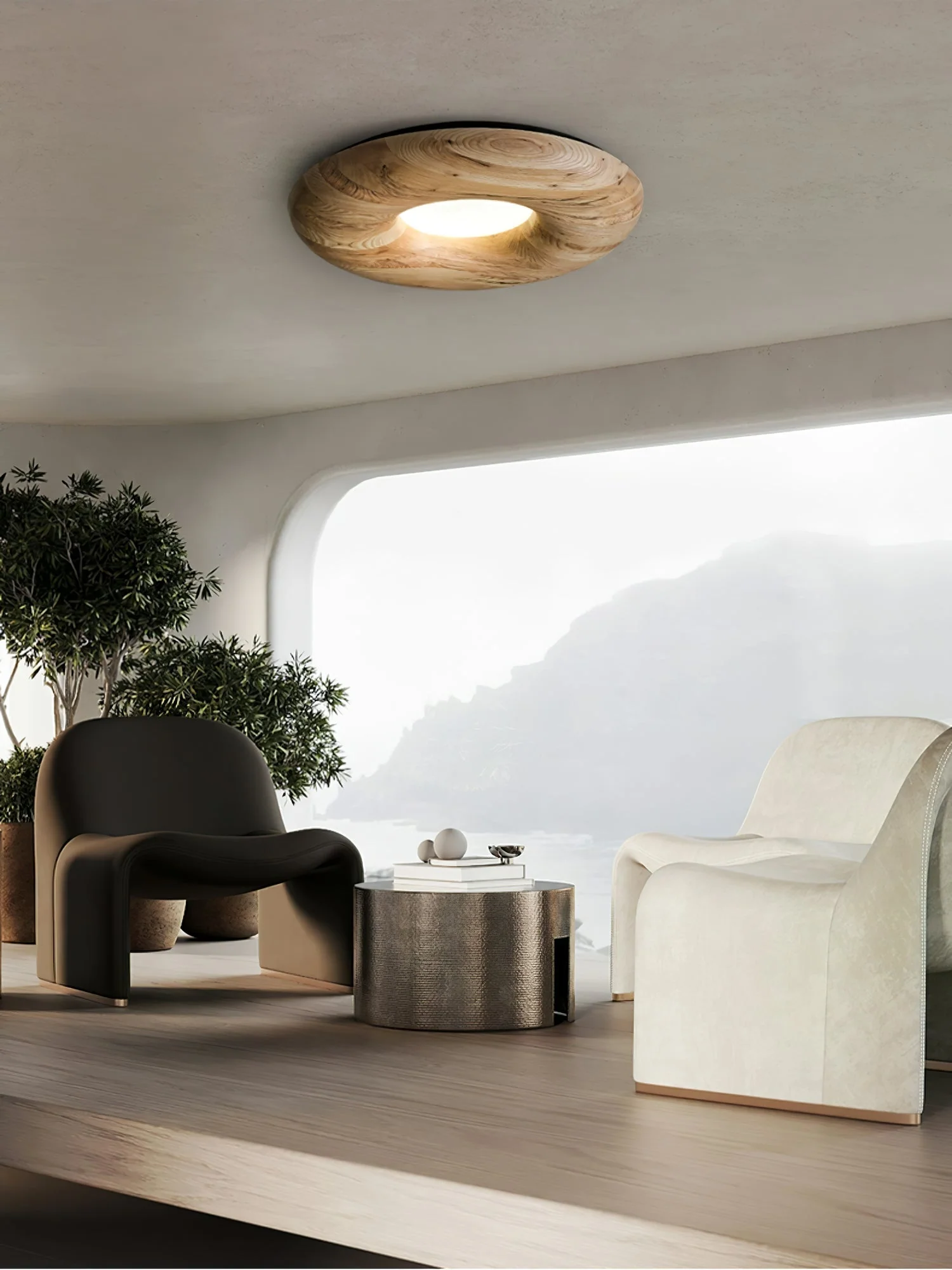Zosora Organic Oak Flush Mount - Image 19