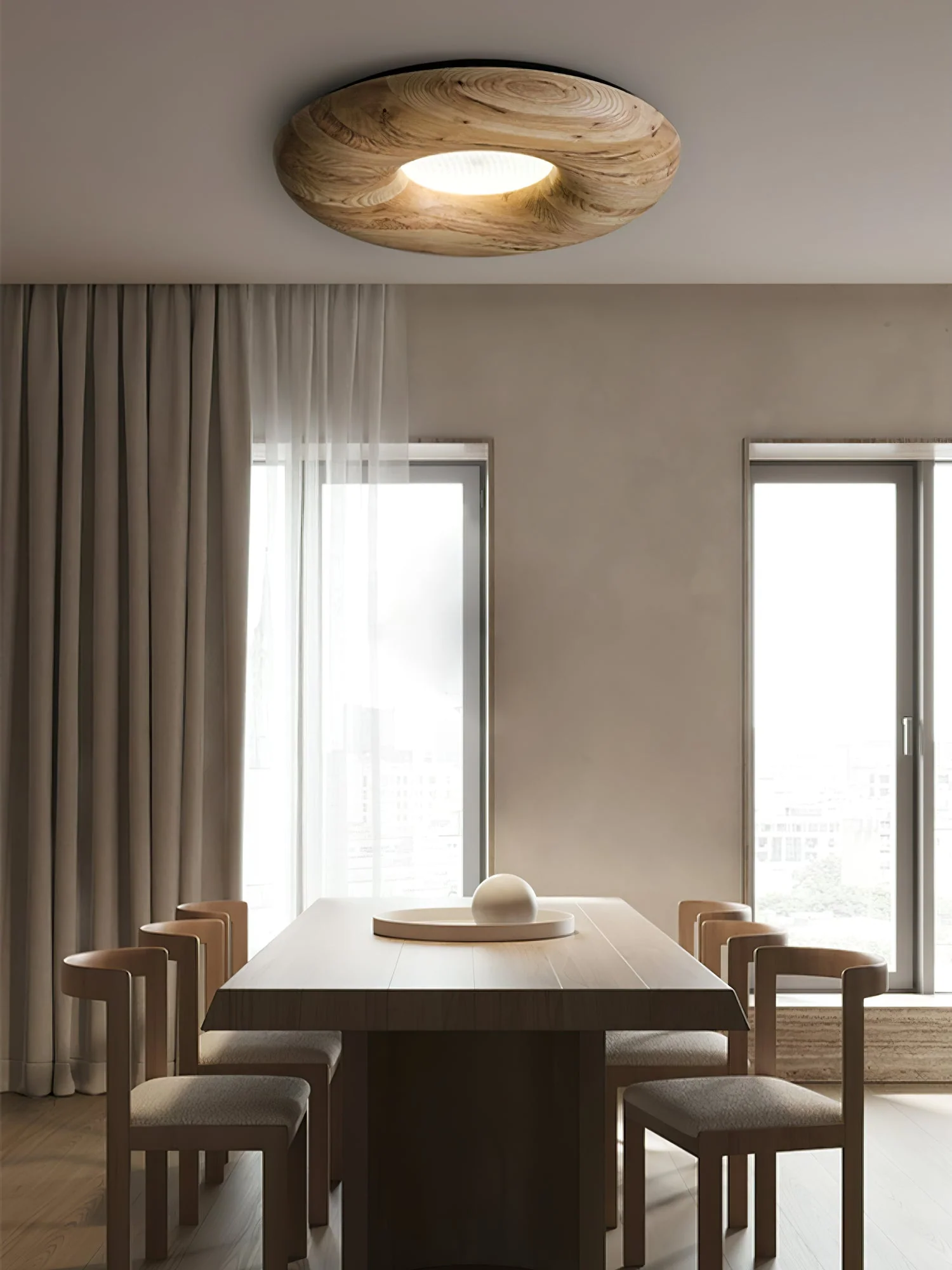 Zosora Organic Oak Flush Mount - Image 20