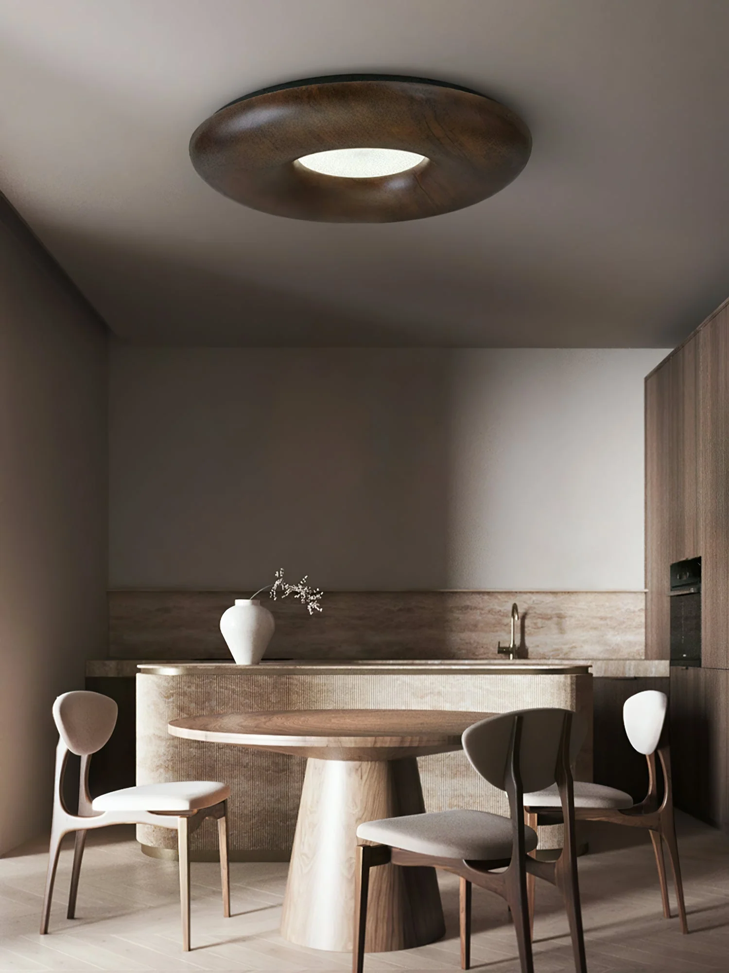 Zosora Organic Oak Flush Mount - Image 21