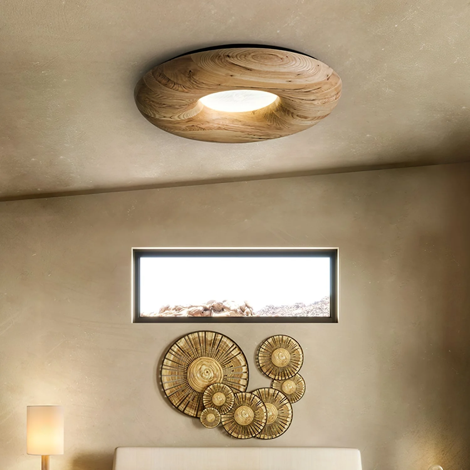 Zosora Organic Oak Flush Mount - Image 9