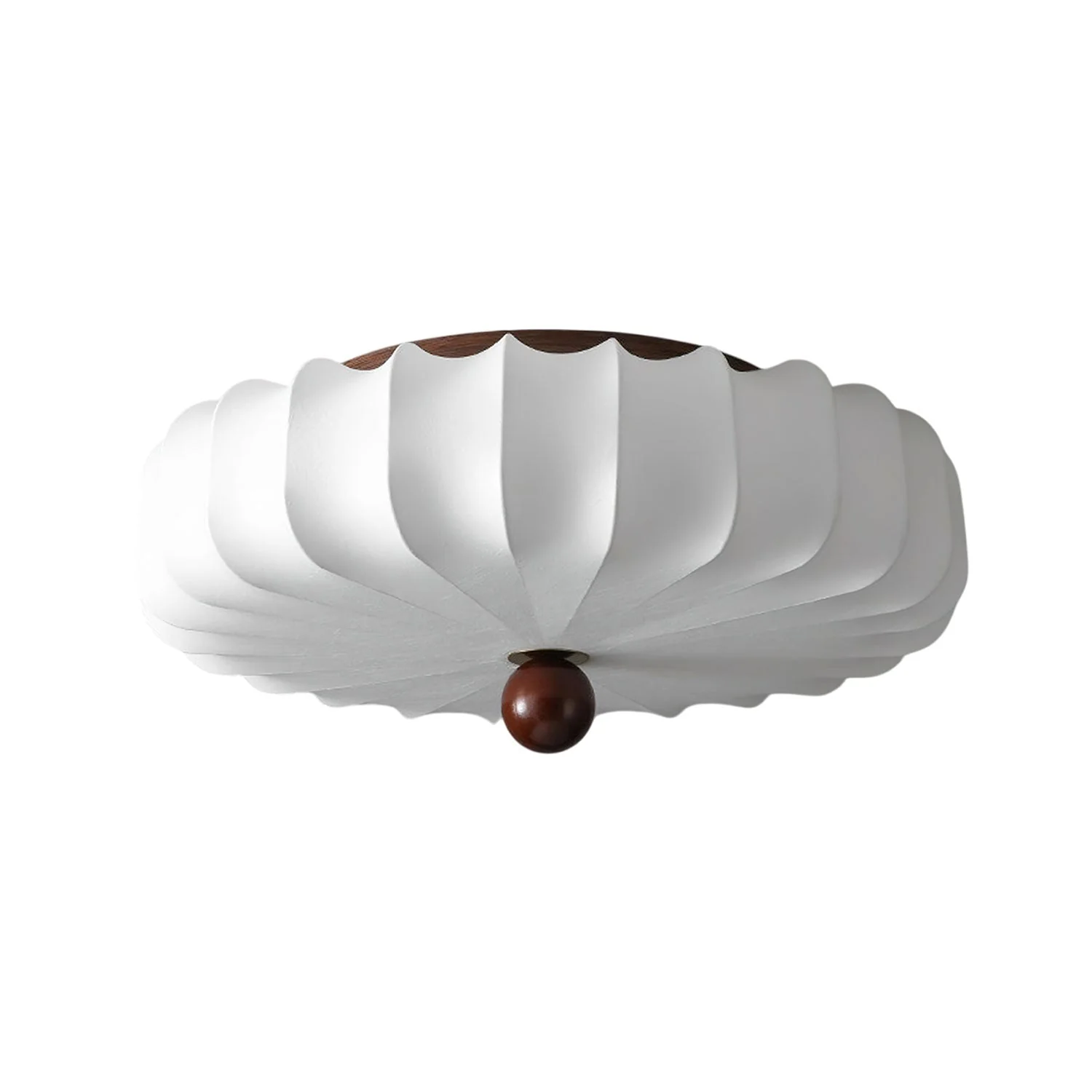 Zotala Petal Fabric Wood Flush Mount Ceiling Light - Image 4