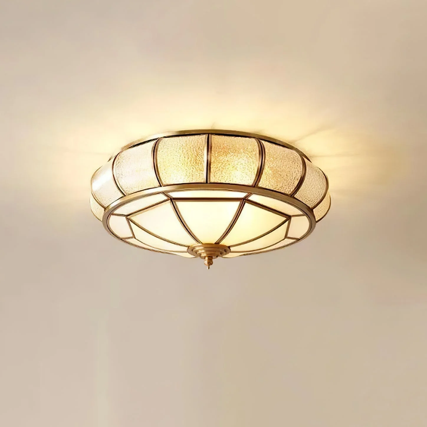 Zothaus Traditional Round Textured Glass Ceiling Light - Image 13