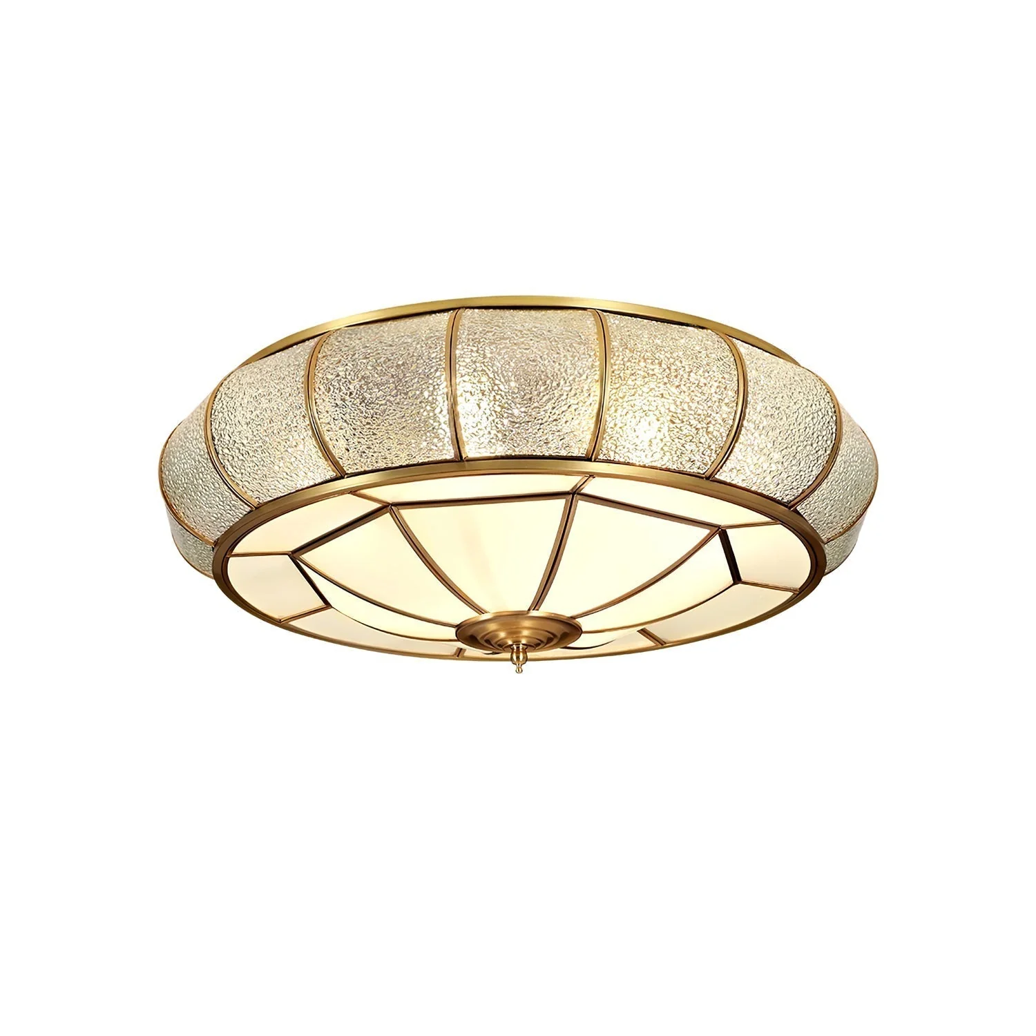 Zothaus Traditional Round Textured Glass Ceiling Light - Image 18