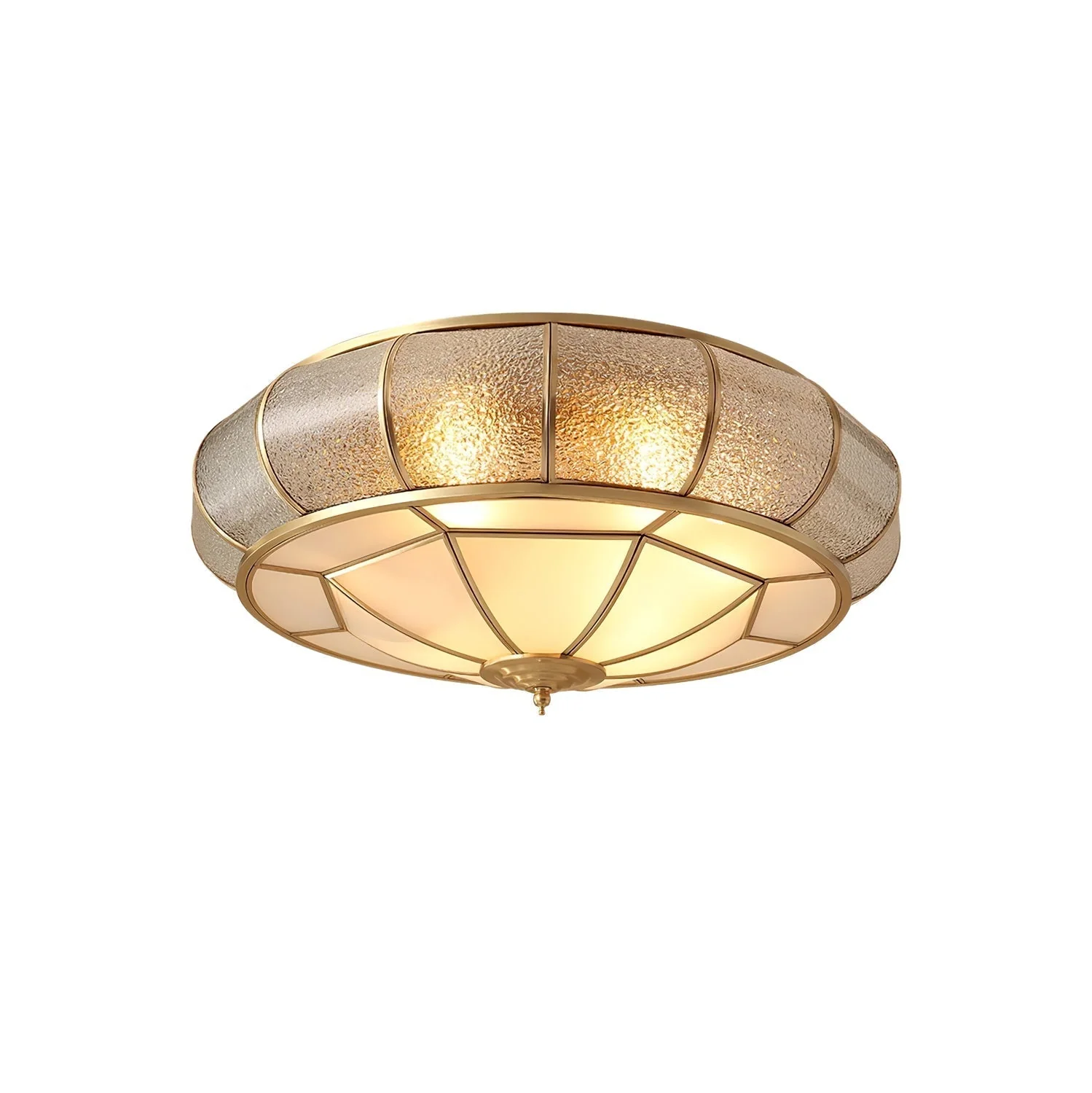 Zothaus Traditional Round Textured Glass Ceiling Light - Image 19
