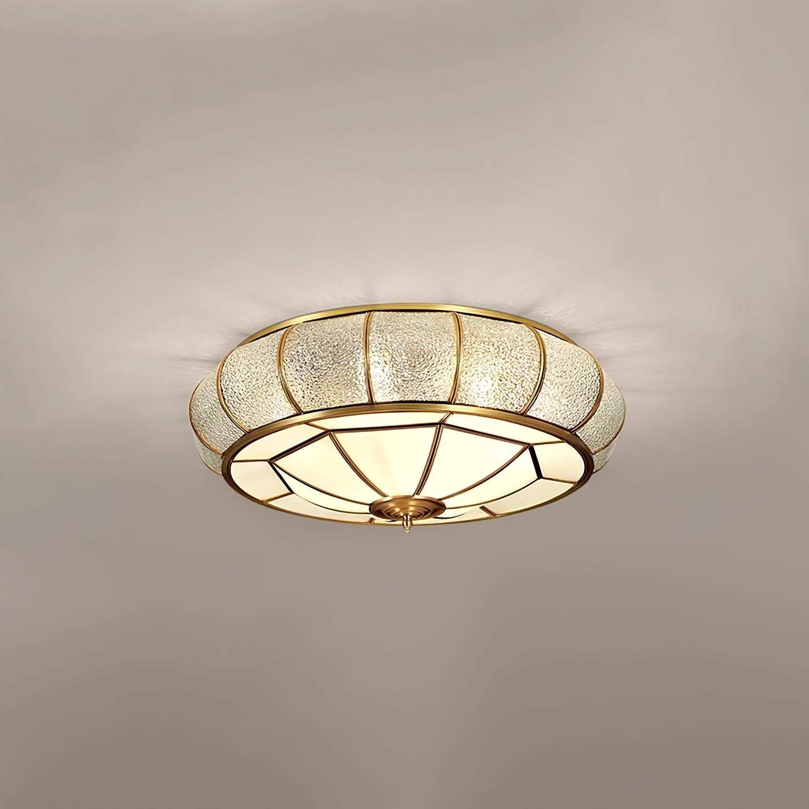 Zothaus Traditional Round Textured Glass Ceiling Light - Image 23
