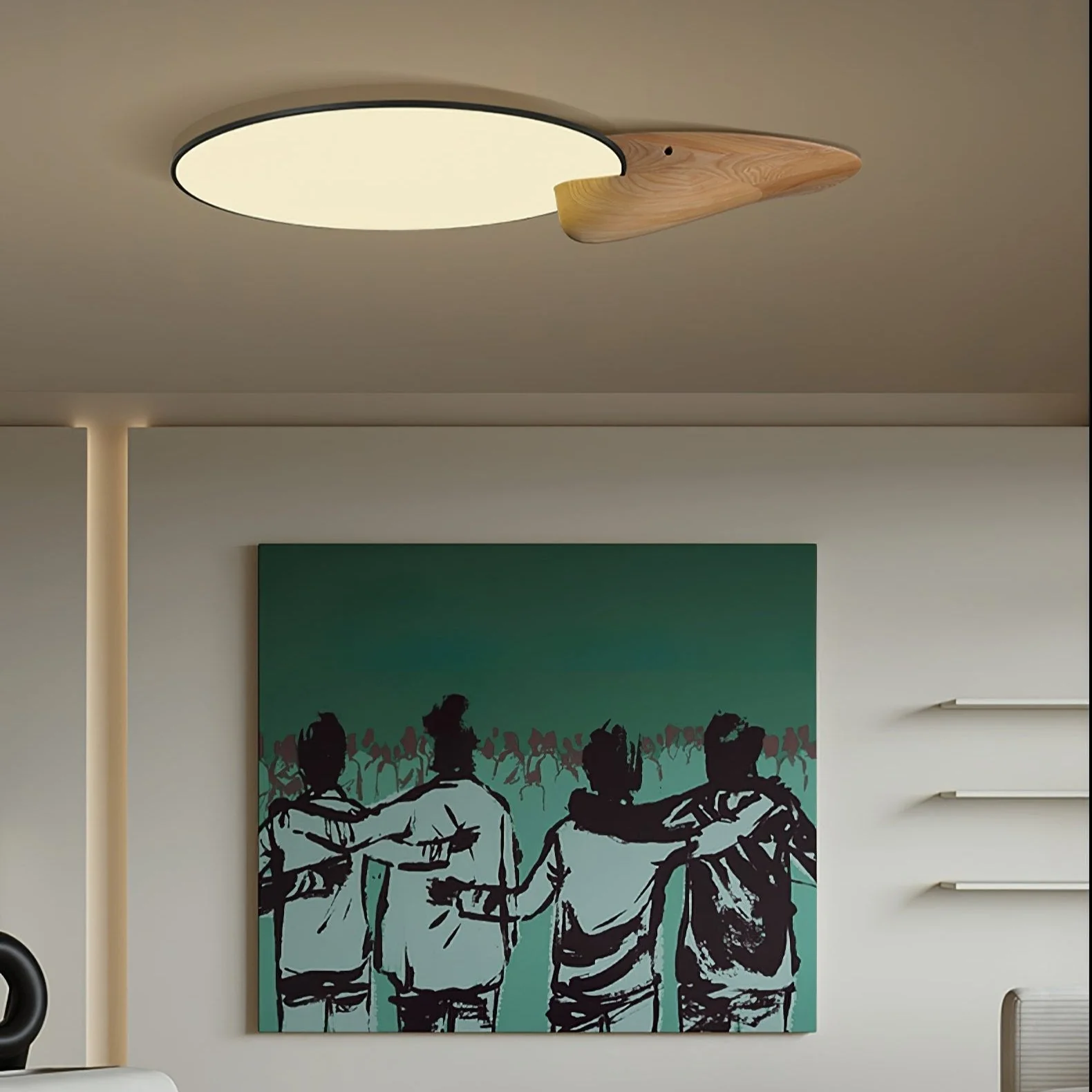 Zovenel Premium Elegance Peak Wood Ceiling Lamp - Image 4
