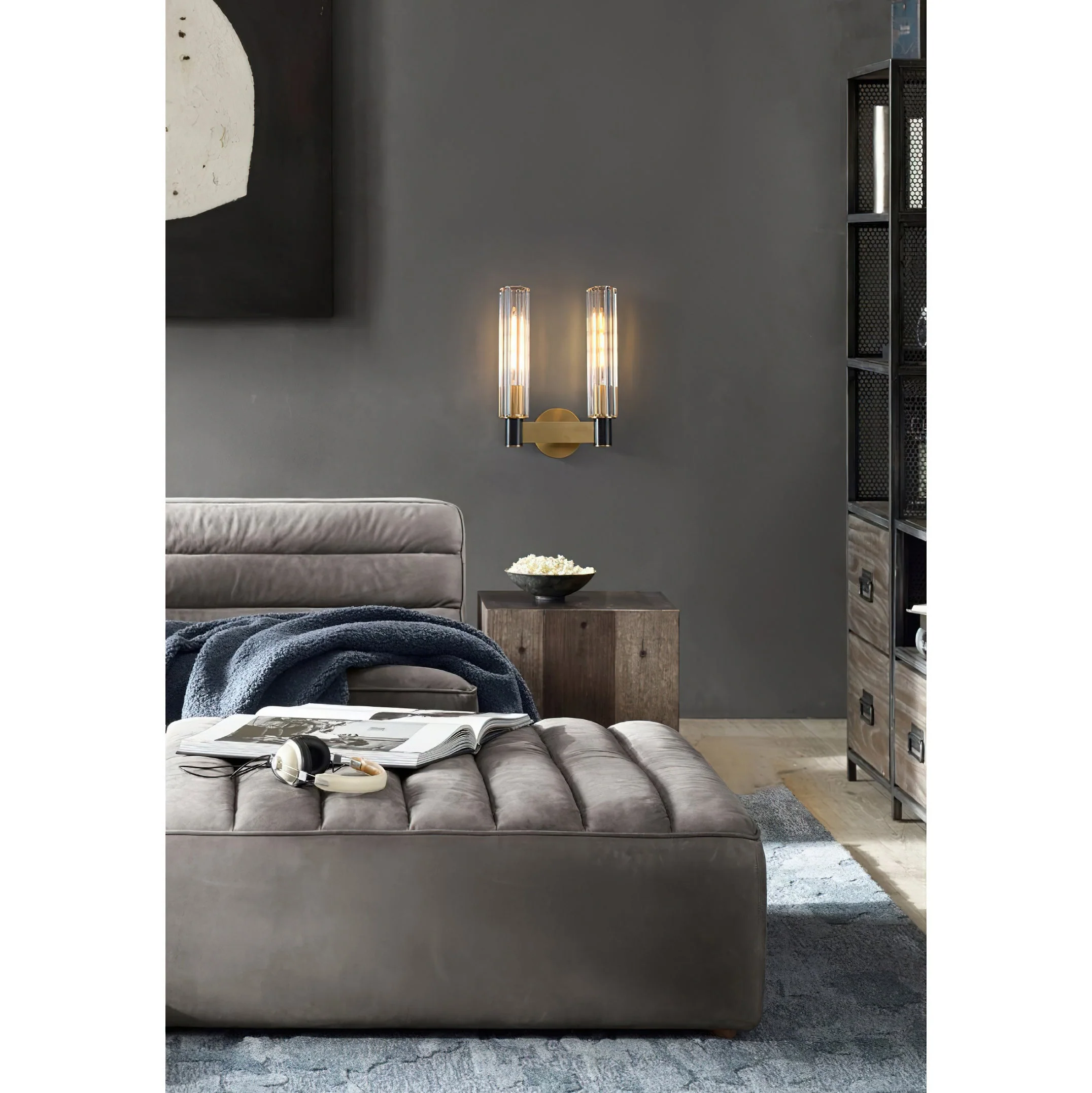 Zylinder Contemporary Brass Wall Light - Image 5
